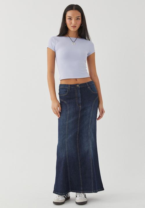 Supré  - Luxe short sleeve backless tee - blue lilac