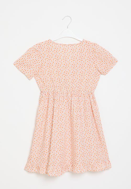 MINOTI - Girls viscose dress - white multi