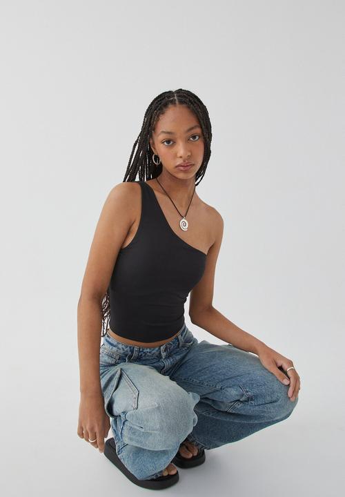 Supré  - Luxe one shoulder top - black