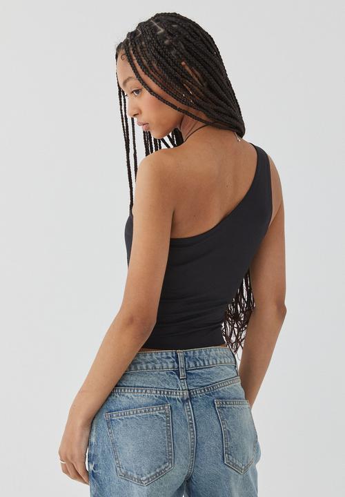 Supré  - Luxe one shoulder top - black