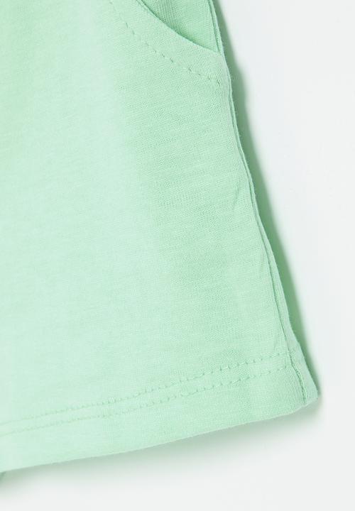 MINOTI - Girls basic jersey short - mint