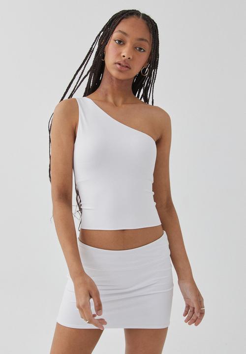 Supré  - Luxe one shoulder top - white