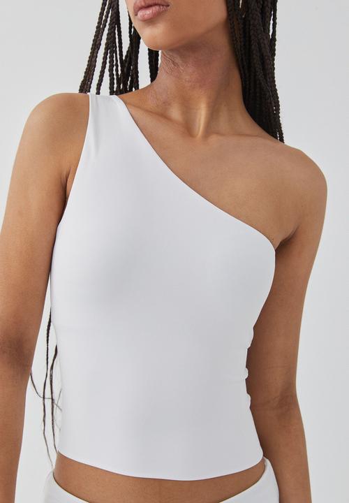 Supré  - Luxe one shoulder top - white