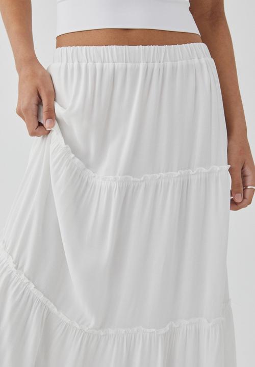 Supré  - Sadie tiered maxi skirt - summer white