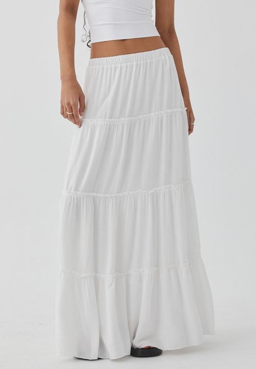 Supré  - Sadie tiered maxi skirt - summer white