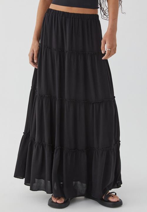 Supré  - Sadie tiered maxi skirt - black