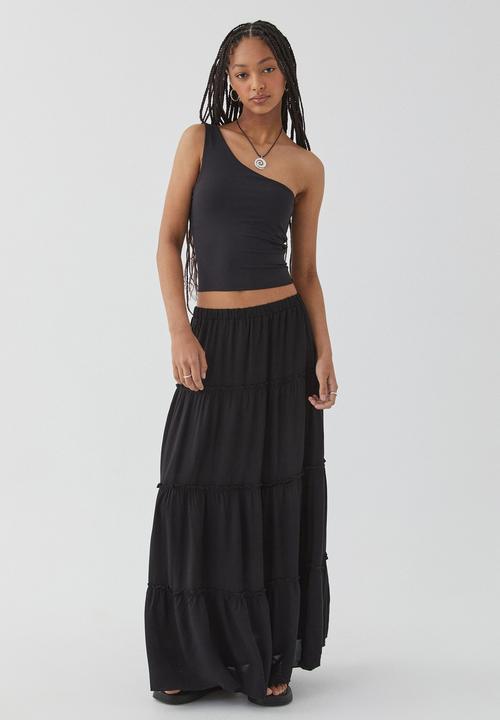 Supré  - Sadie tiered maxi skirt - black