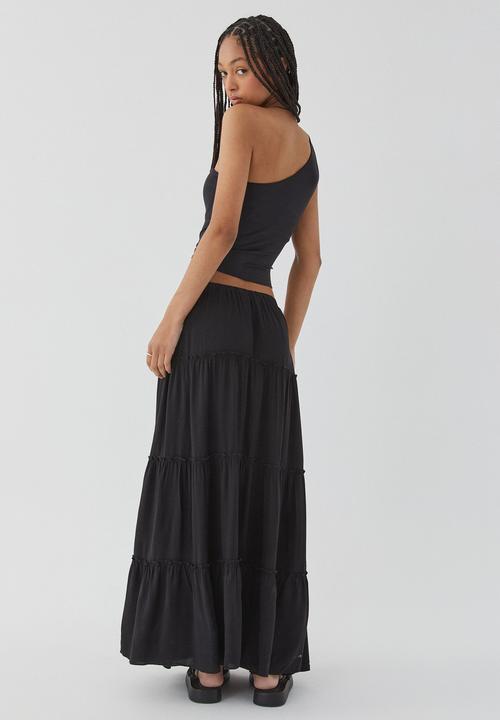 Supré  - Sadie tiered maxi skirt - black