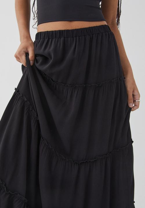 Supré  - Sadie tiered maxi skirt - black