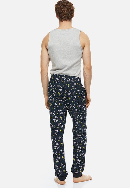 H&M - Regular fit pyjama bottoms - dark blue & looney tunes 