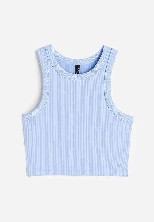 H&M - Cropped vest top - light blue