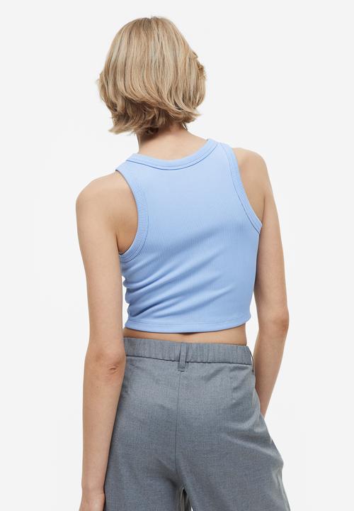 H&M - Cropped vest top - light blue