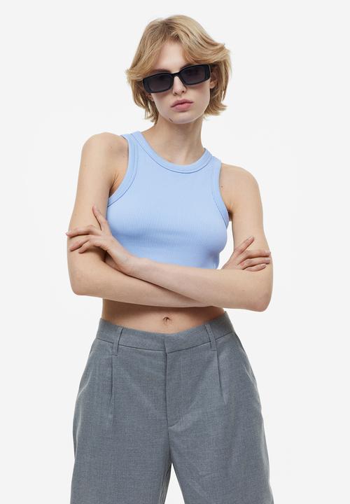 H&M - Cropped vest top - light blue