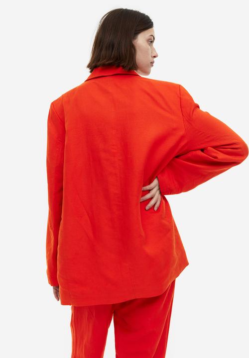 H&M - Double-breasted blazer - red
