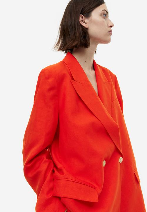 H&M - Double-breasted blazer - red