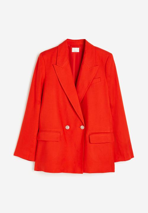 H&M - Double-breasted blazer - red