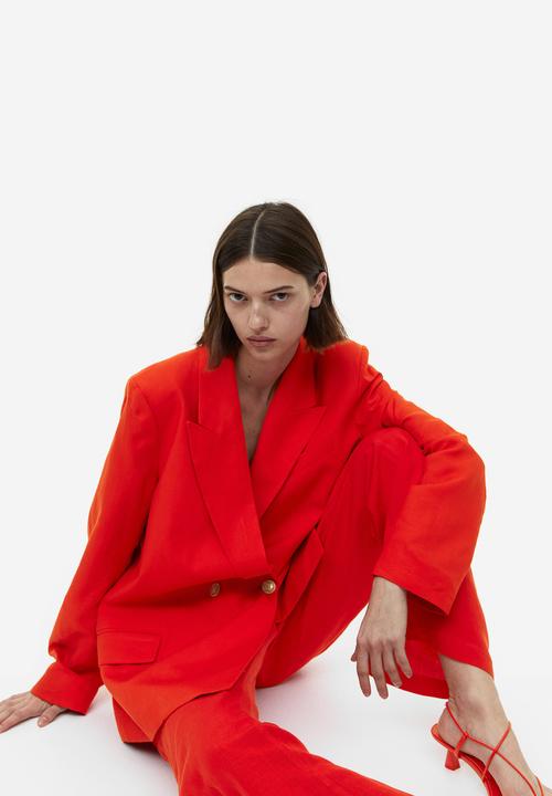 H&M - Double-breasted blazer - red