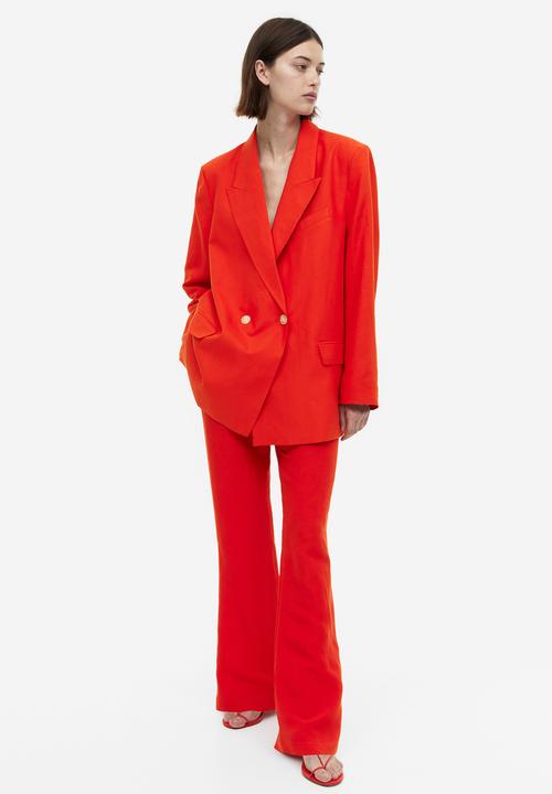 H&M - Double-breasted blazer - red
