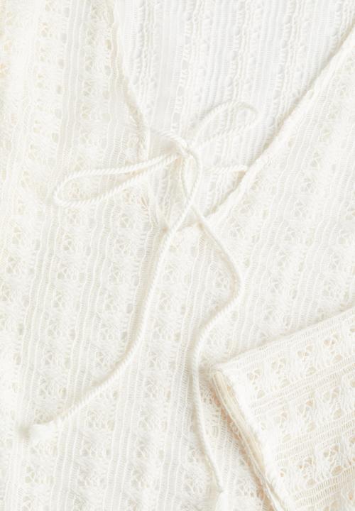 H&M - Crochet-look beach kaftan - cream
