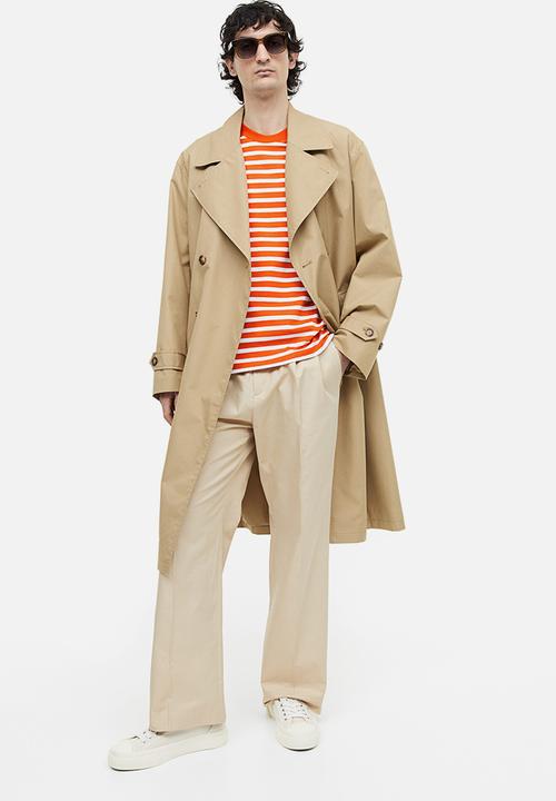 H&M - Relaxed fit cotton t-shirt -  orange striped