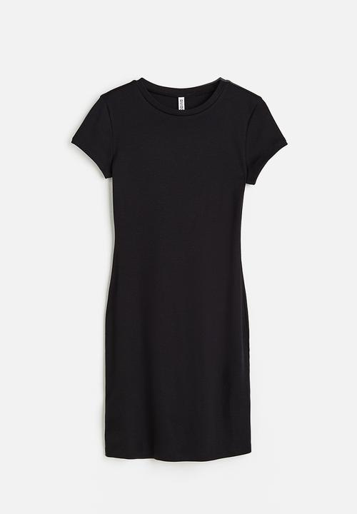 H&M - Cotton bodycon dress - black