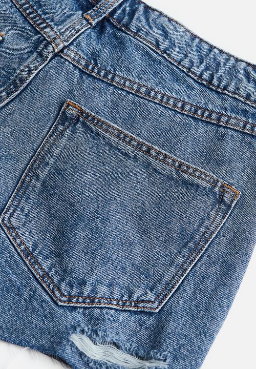 H&M - Cotton denim shorts - denim blue 