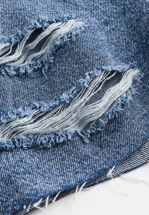 H&M - Cotton denim shorts - denim blue 