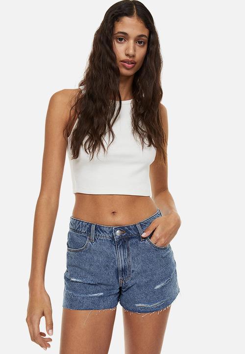 H&M - Cotton denim shorts - denim blue 