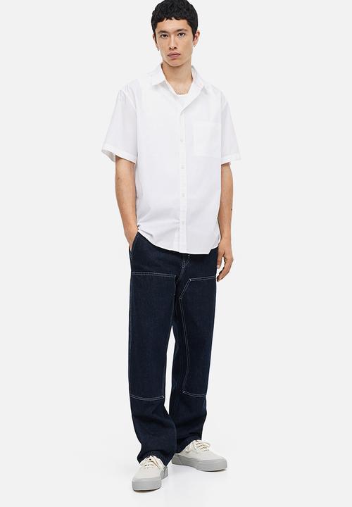 H&M - Regular fit short-sleeved shirt - white