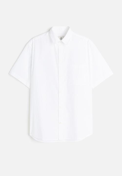H&M - Regular fit short-sleeved shirt - white