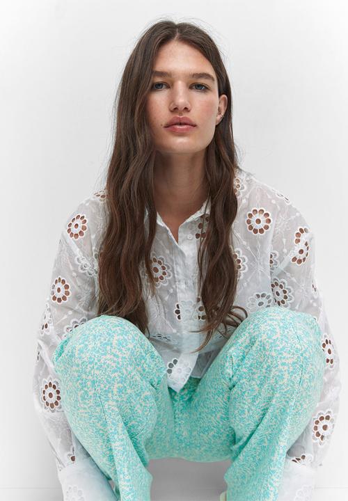 MANGO - Shirt capri - white
