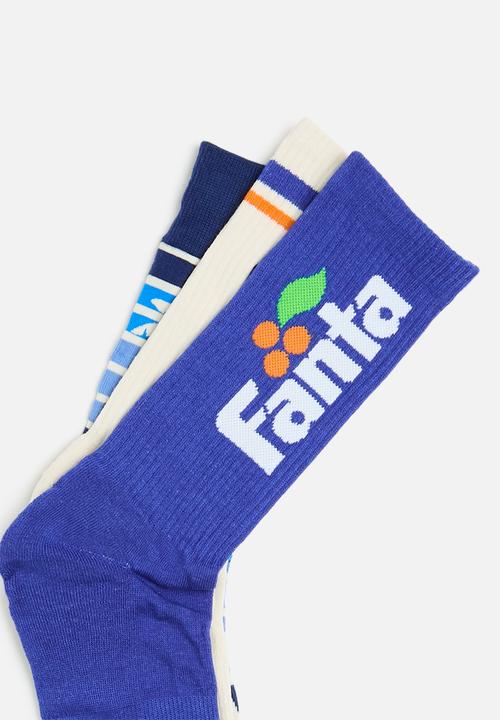Foot-ies - Fanta sneaker socks 3 pack gift can - multi