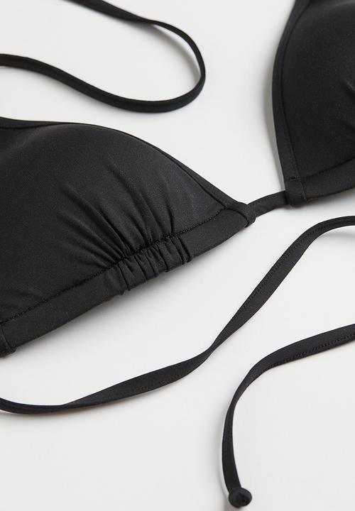 H&M - Push-up triangle bikini top - black