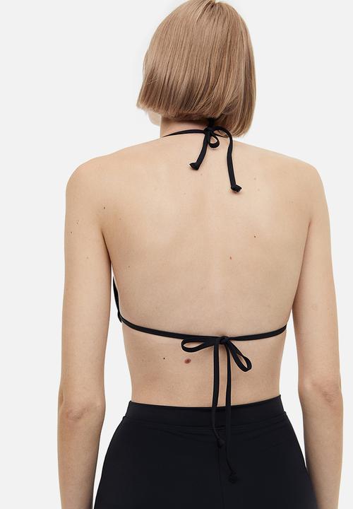 H&M - Push-up triangle bikini top - black