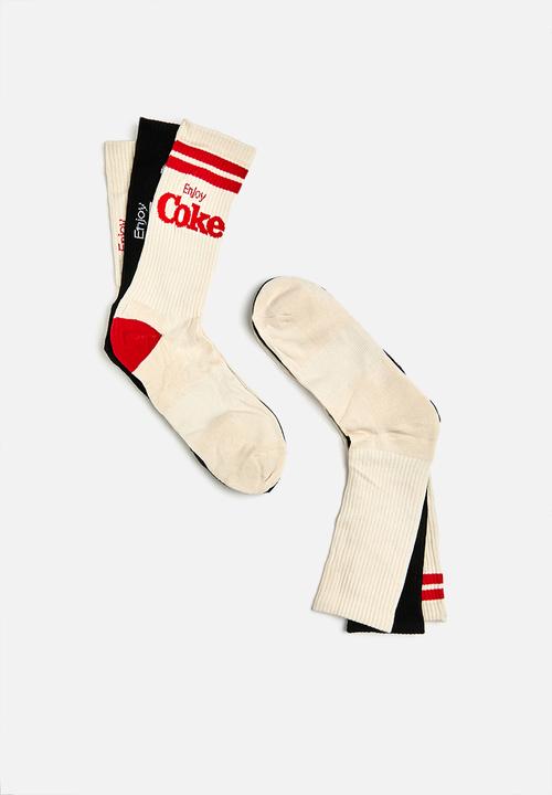 Foot-ies - Core sneaker socks 3 pack gift can - cream/black