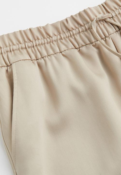H&M - Pull-on lyocell-blend trousers - light beige