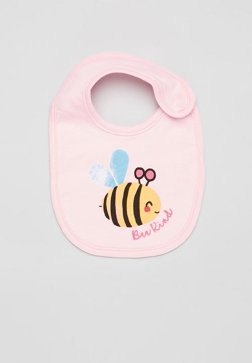 MINOTI - 3 Pack bibs - pink & cream
