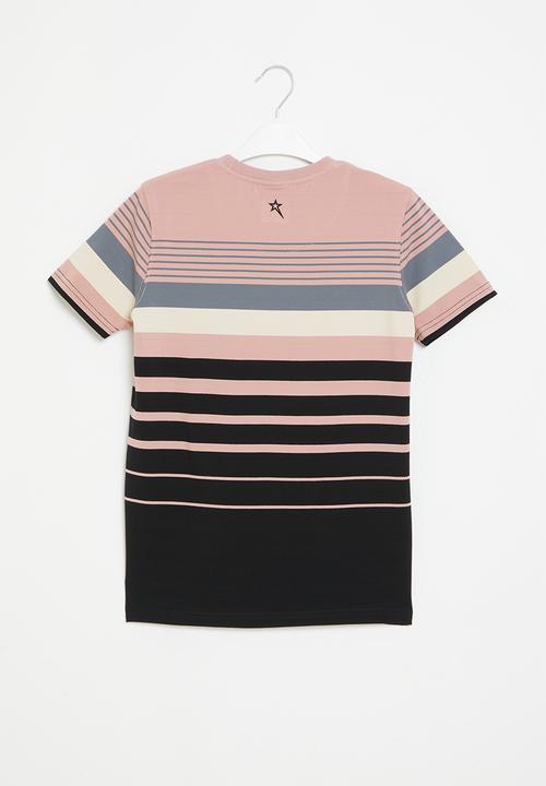 SOVIET - Boys crew neck y/dye stripe - salmon