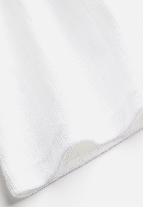 H&M - Pointelle jersey top - white