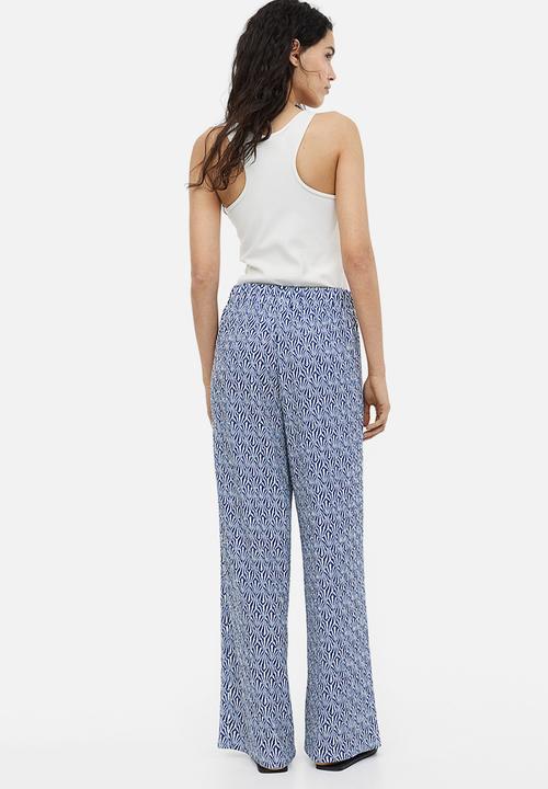 H&M - Pull-on jersey trousers - dark blue patterned