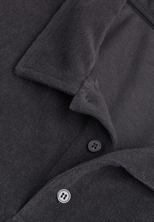 H&M - Relaxed fit terry polo shirt - grey