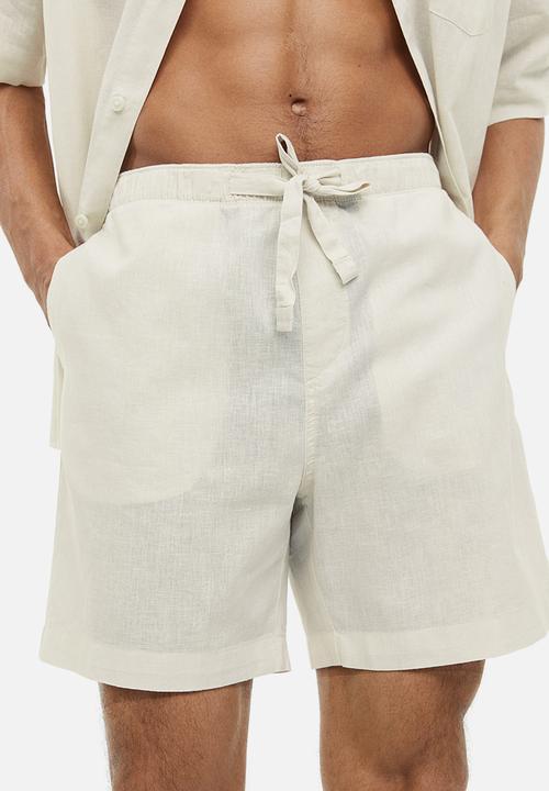 H&M - Relaxed fit linen-blend pyjamas - light beige