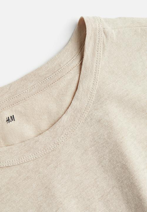 H&M - Relaxed fit linen-blend t-shirt - beige