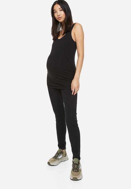 H&M - Mama 2 pack cotton vest tops - black