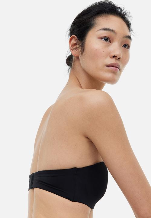 H&M - Padded balconette bra - black
