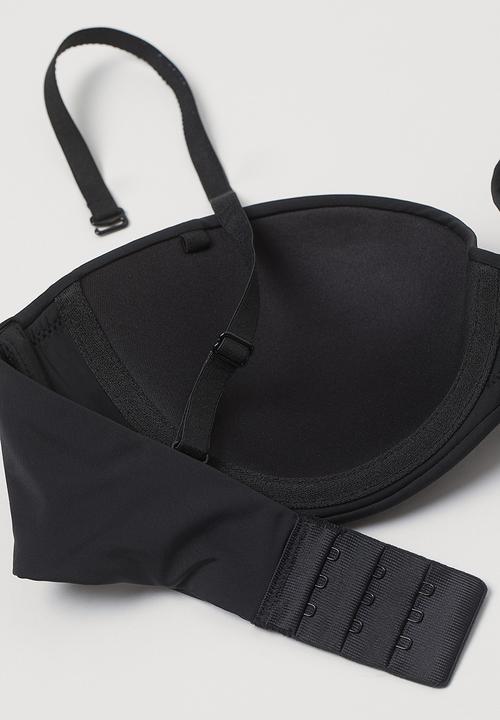 H&M - Padded balconette bra - black
