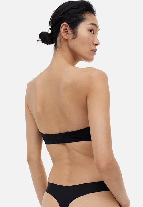 H&M - Padded balconette bra - black