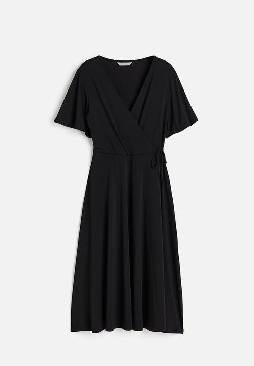 H&M - Jersey wrap dress - black