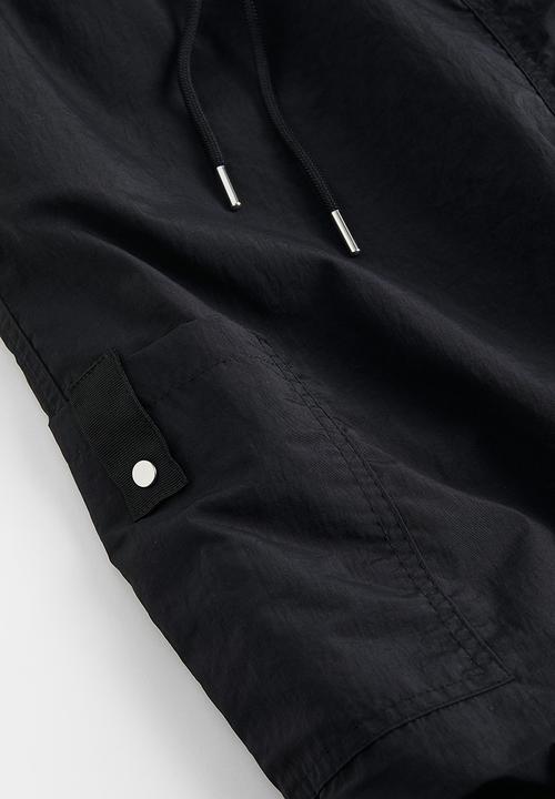 H&M - Nylon parachute trousers - black