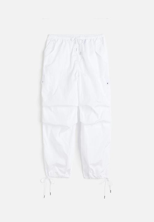 H&M - Nylon parachute trousers - white